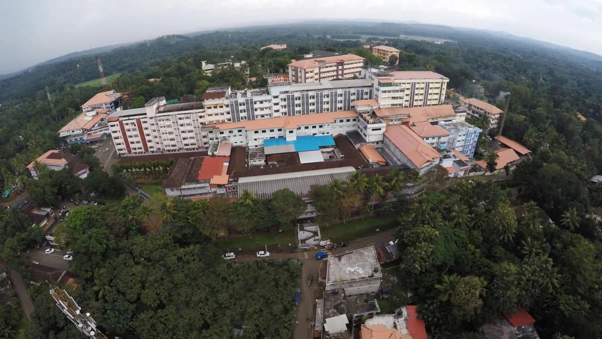 Aerial view of Caritas Hospital Kottayam