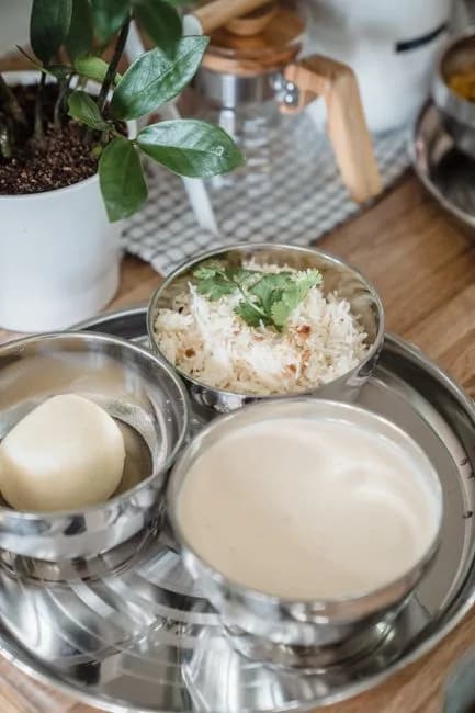 Traditional Indian thali meal for healthy eating